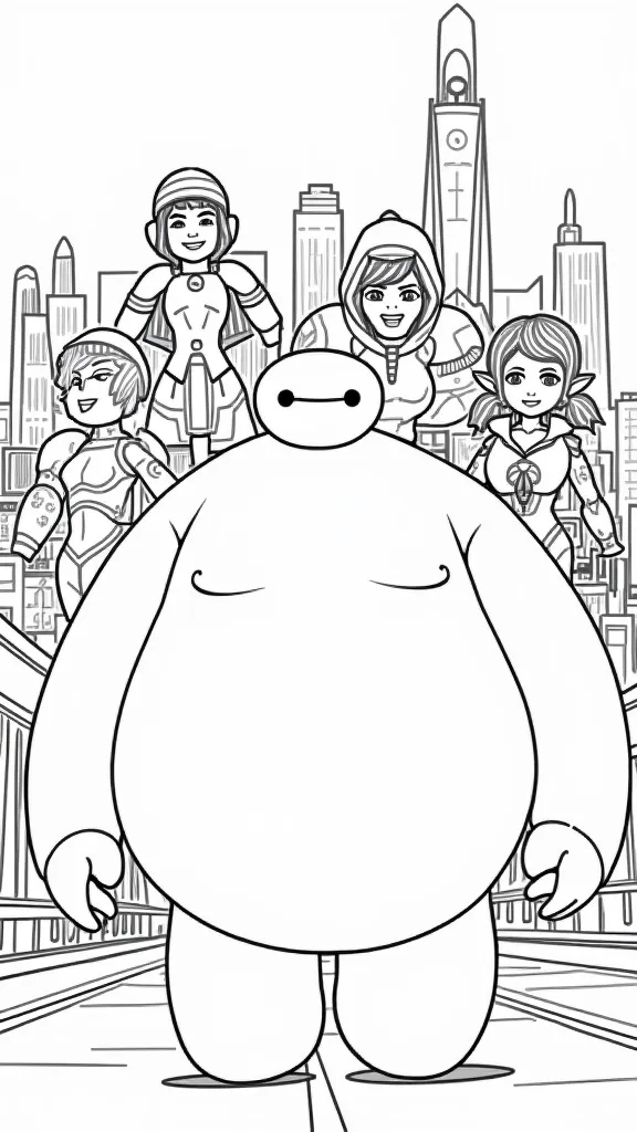 big hero 6 coloring page